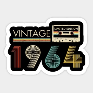 Vintage 1964 Limited Edition Cassette 60th Birthday Sticker